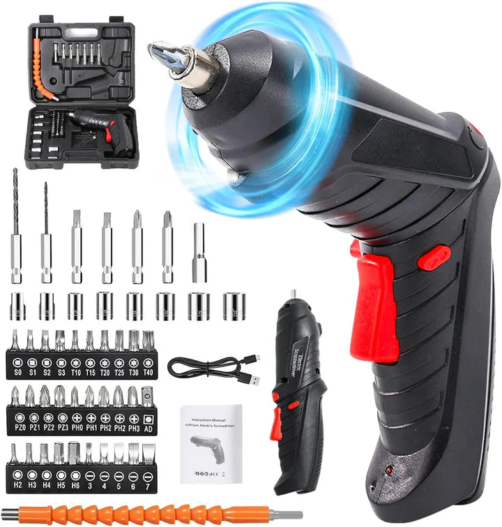 ⚡KIT DESTORNILLADOR INALAMBRICO 47 PIEZAS PRO + EXTENSIBLE⚡ | ENVÍO GRATIS