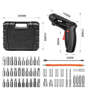 ⚡KIT DESTORNILLADOR INALAMBRICO 47 PIEZAS PRO + EXTENSIBLE⚡ | ENVÍO GRATIS